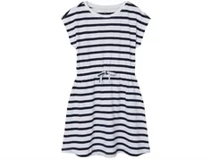 Name It kjole hvid med mørk sapphire striber